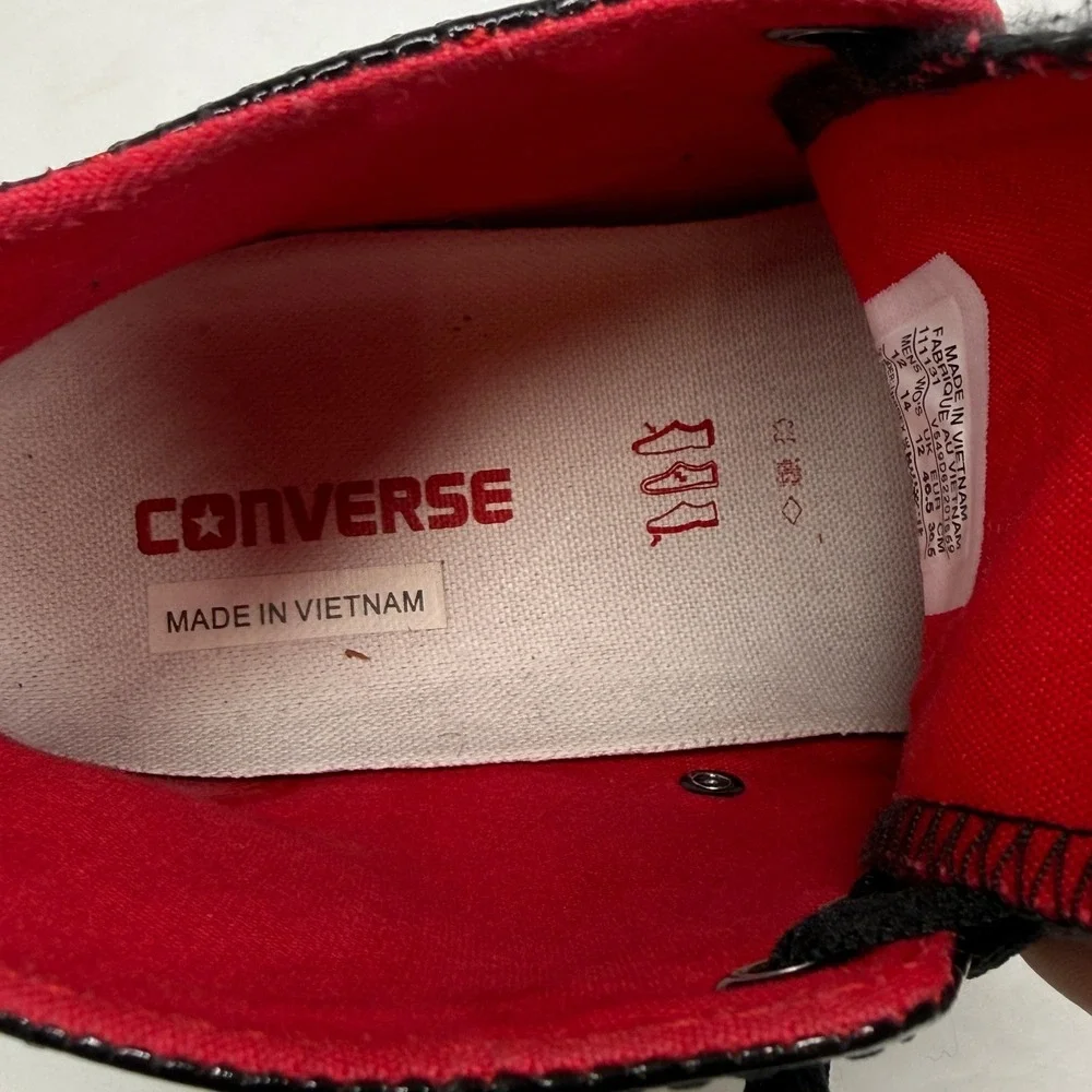 Converse Chuck Taylor High Top Sneaker Patent Leather Black Casual Size 12 - Picture 8 of 9